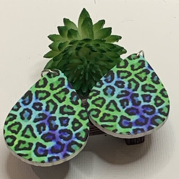 Leopard Print Earrings, Animal Print, Animal Print Jewelry, Safari Earring, Gift - Picture 5 of 8